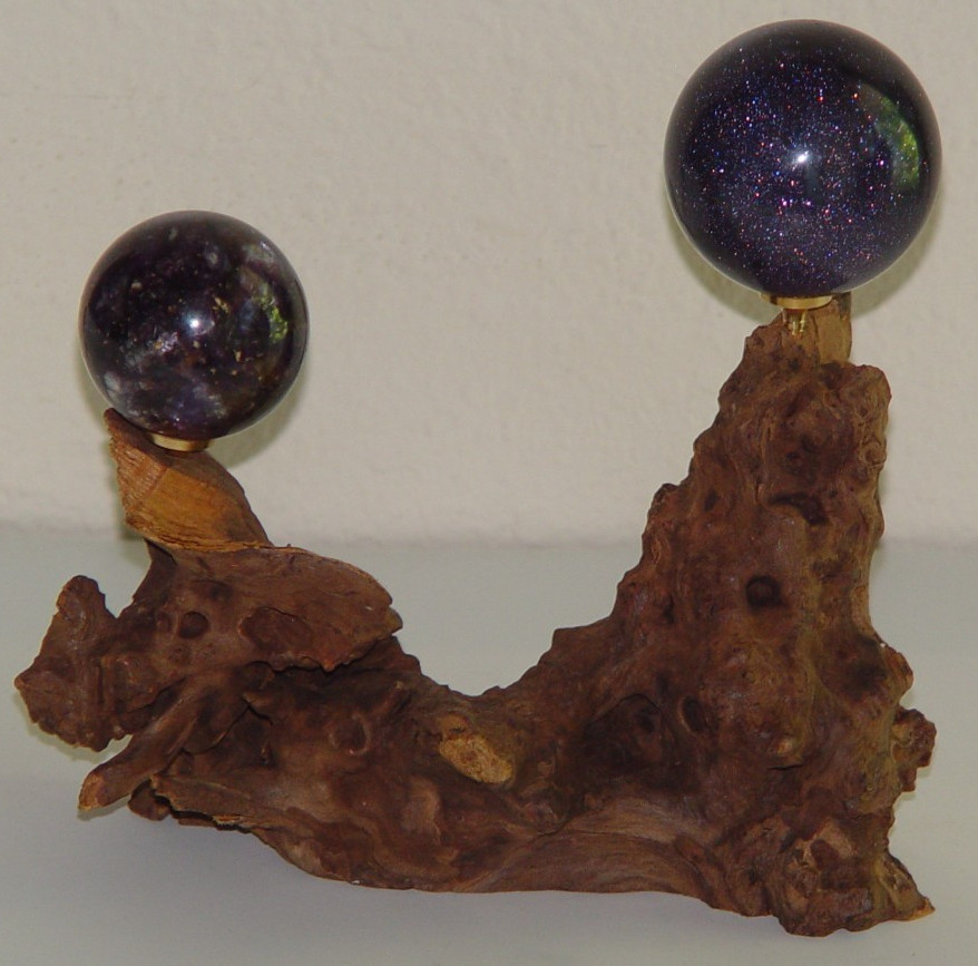 Large Natural Driftwood Sphere Stand Display Holder Crystal Ball Wood Base