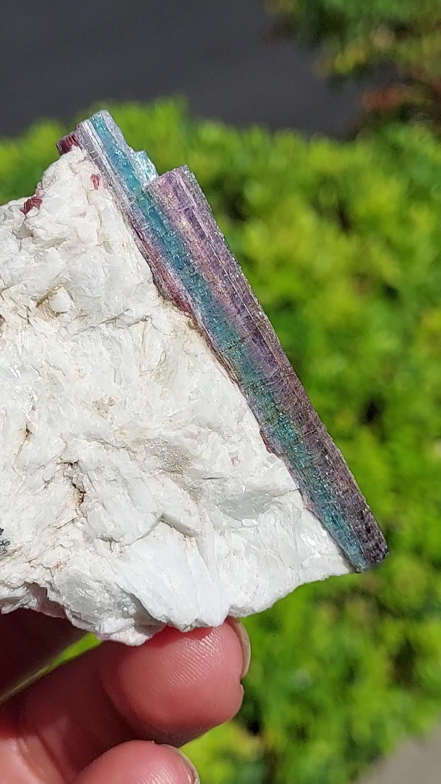 LARGE PARAIBA CUPRIAN BLUE PINK TOURMALINE COPPER BEARING BATALHA MINE BRAZIL