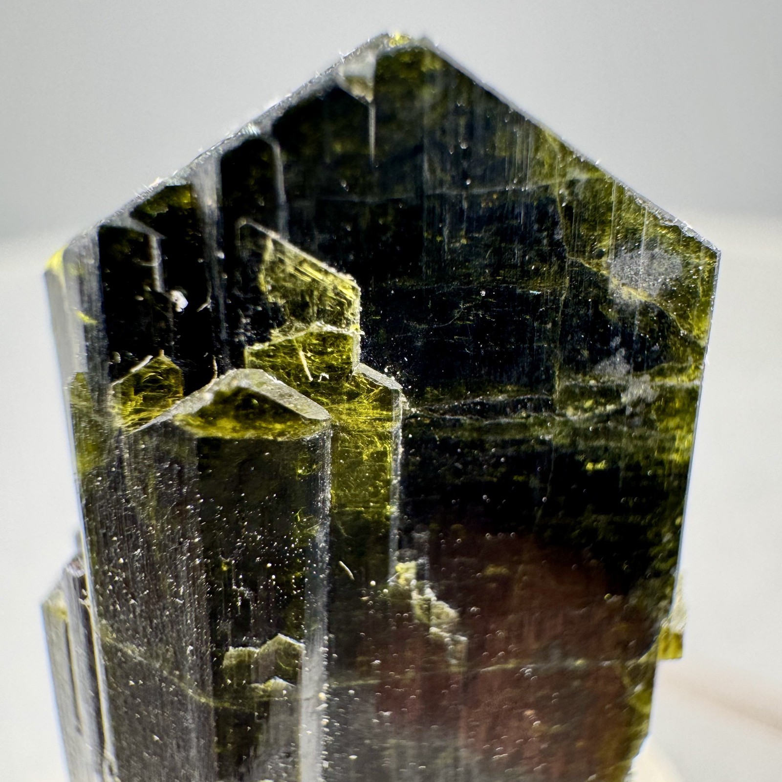 Fine Green Epidote Crystal: Saline Valley, Inyo County, California, USA
