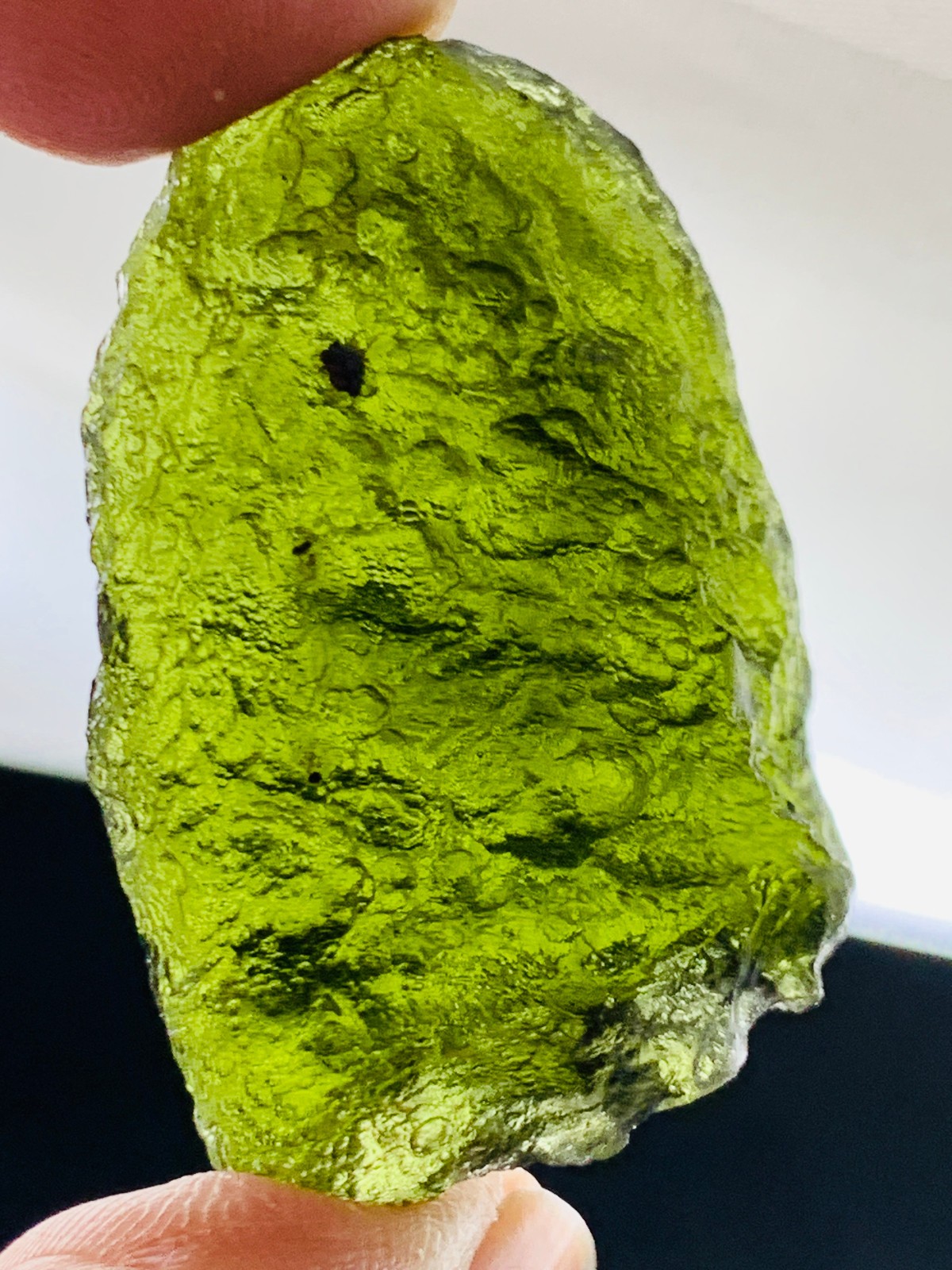 TOP Moldavite Raw Moldavite Crystal from Czech Republic PICcertificate 68CT