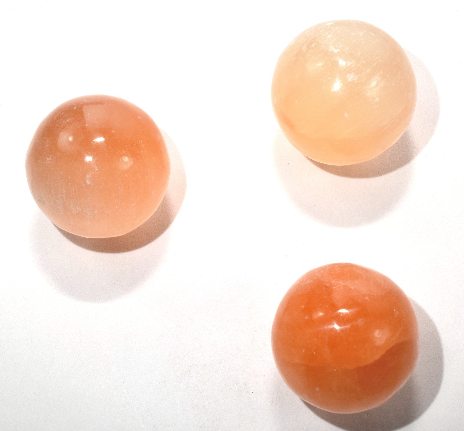 40mm Natural Orange Selenite Sphere Sparkling Crystal Mineral Ball Morocco (1PC)