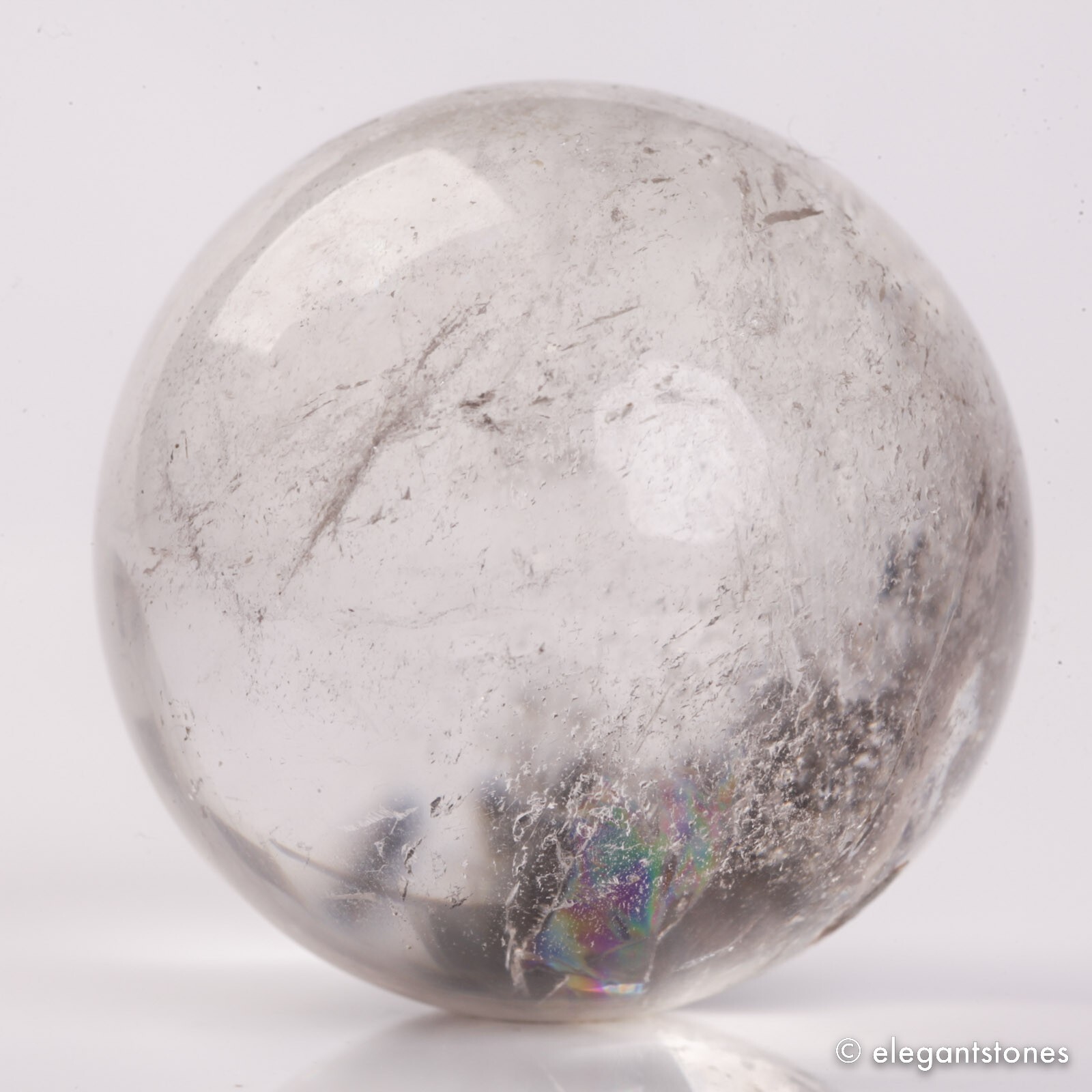 66g36mm Natural Garden/Phantom/Ghost/Lodolite Quartz Crystal Sphere Healing Ball