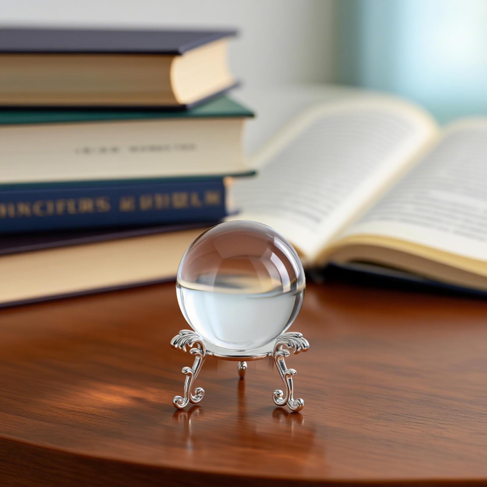 14 Pack Metal Crystal Ball Stand – 2″ Silver Sphere Holders for 40-80mm Display