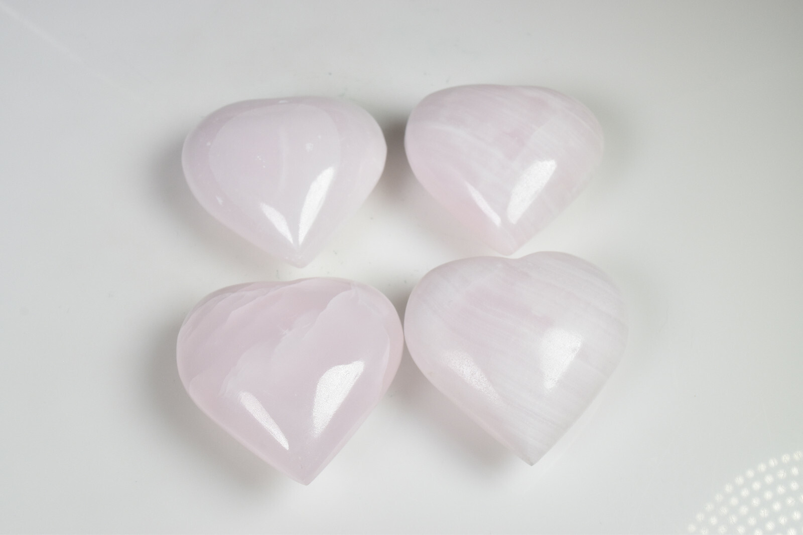 Medium Pink Mangano Calcite Heart Fluorescent UV Reactive 5.4 cm # S6