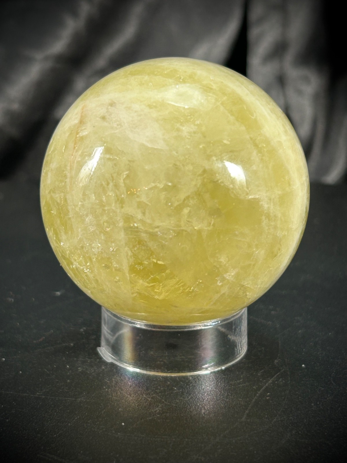 2.21″ Citrine Sphere With Acrylic Stand 8.6oz