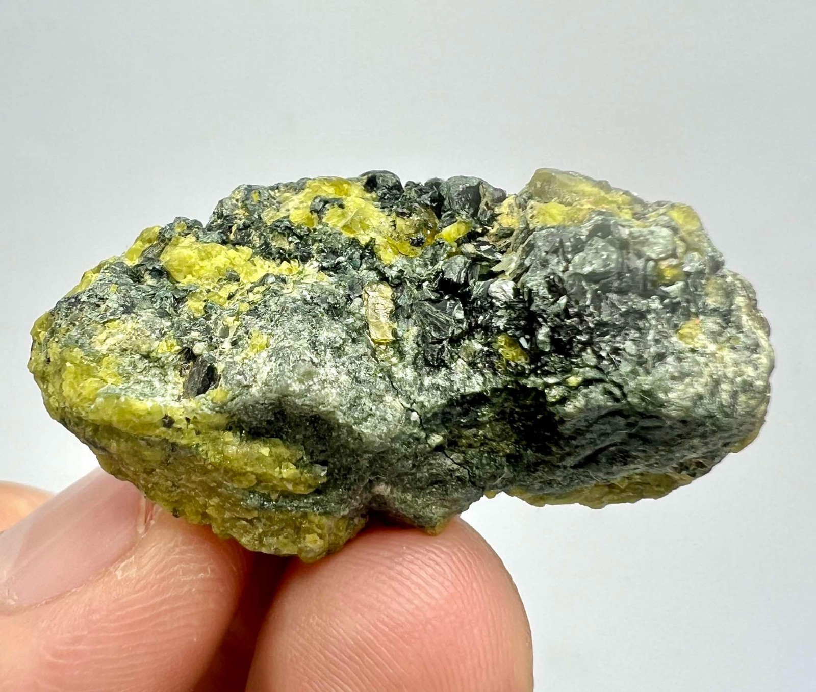 86 CT Rare Vesuvianite With Magnetite Crystals On Matrix From Pakistan AS42