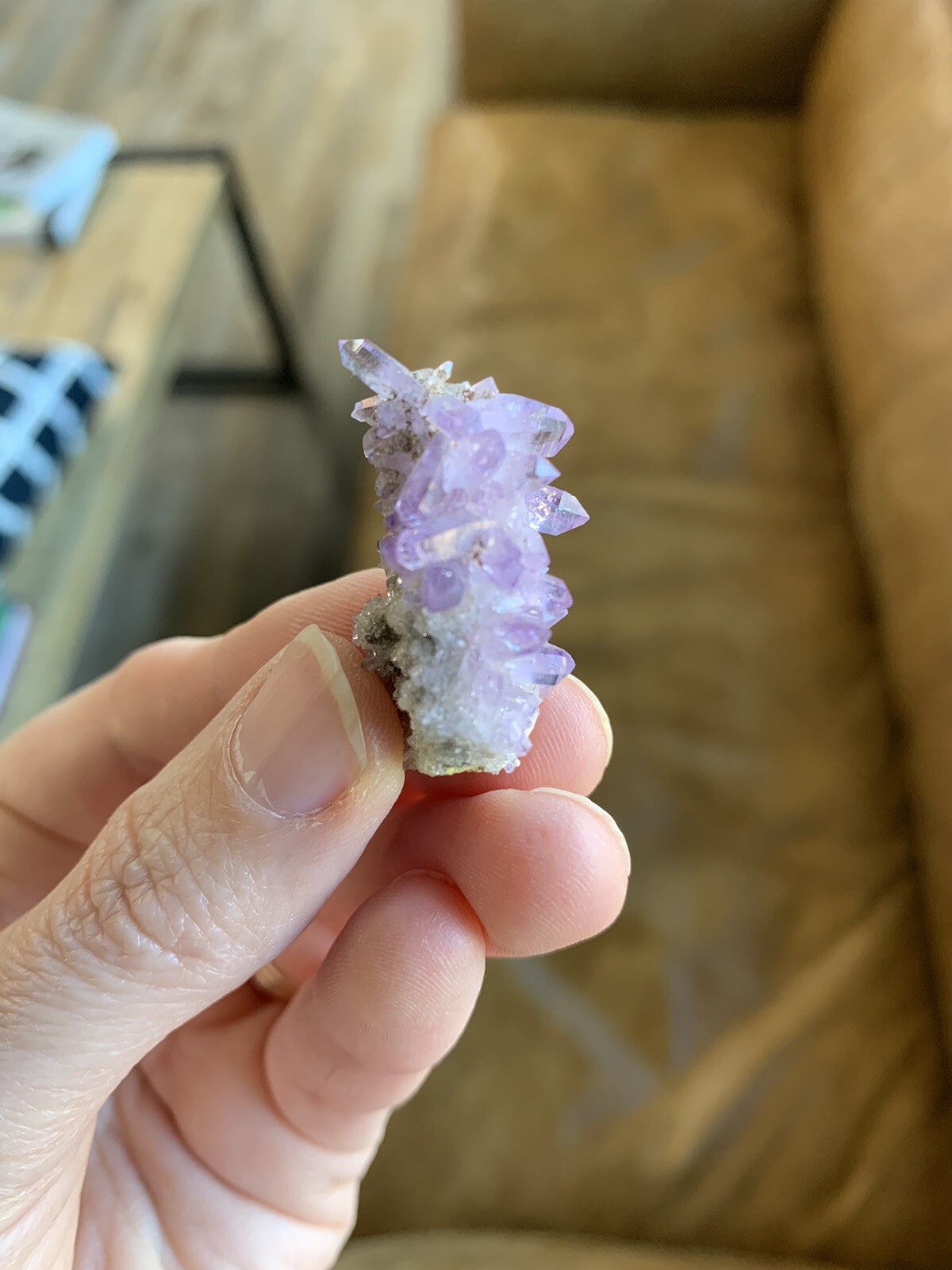Vintage Mini Purple Lilac Amethyst Crystal Cluster, Veracruz Mexico