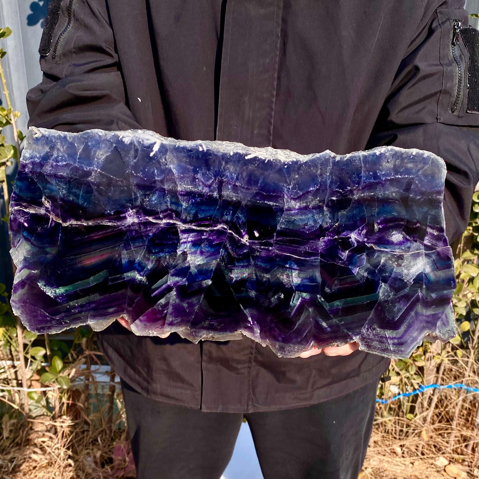 8.6LB Natural and colorful fluorite tablets for crystal therapy and meditation