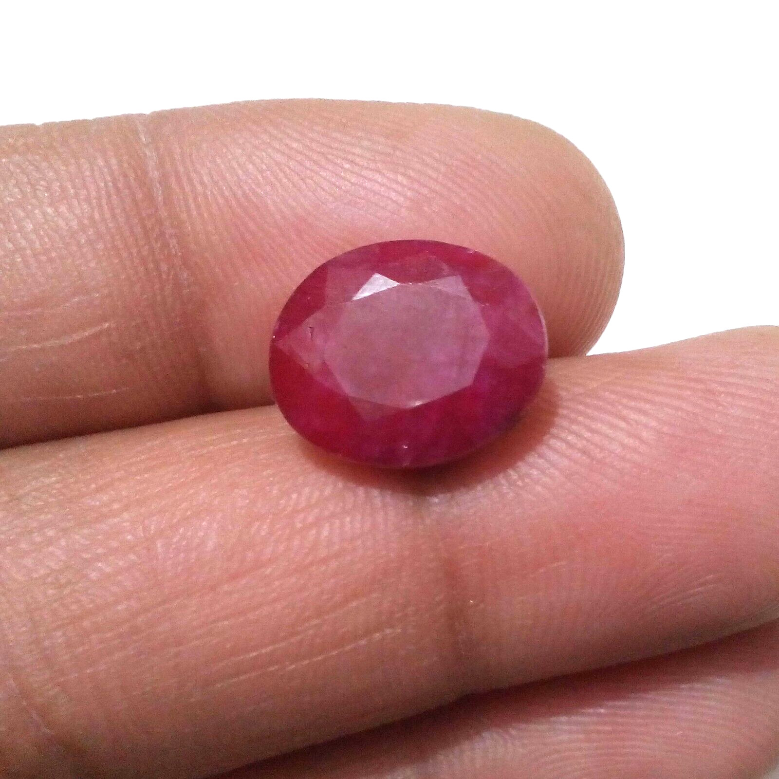 Magnificent Faceted Red Ruby Oval Shape 11 Crt Loose Gemstone Jewelry For Making
