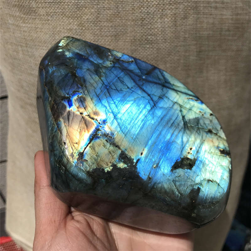 1.21kg Natural Labradorite Quartz Crystal Spectrolite Mineral Reiki healing