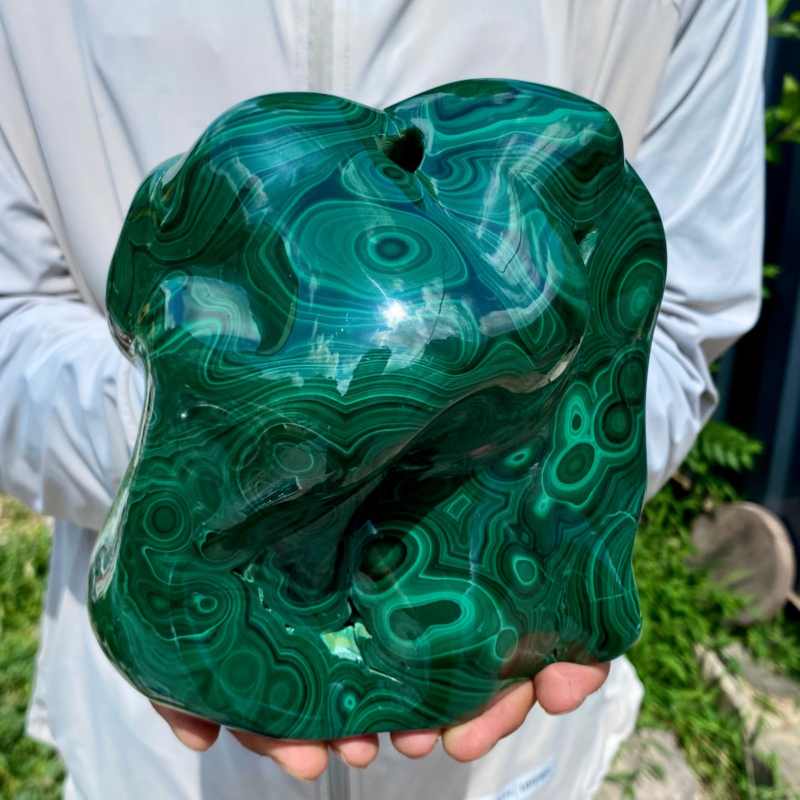 8.13LB TOP Natural Malachite crystal quartz Mineral specimen Reiki gem
