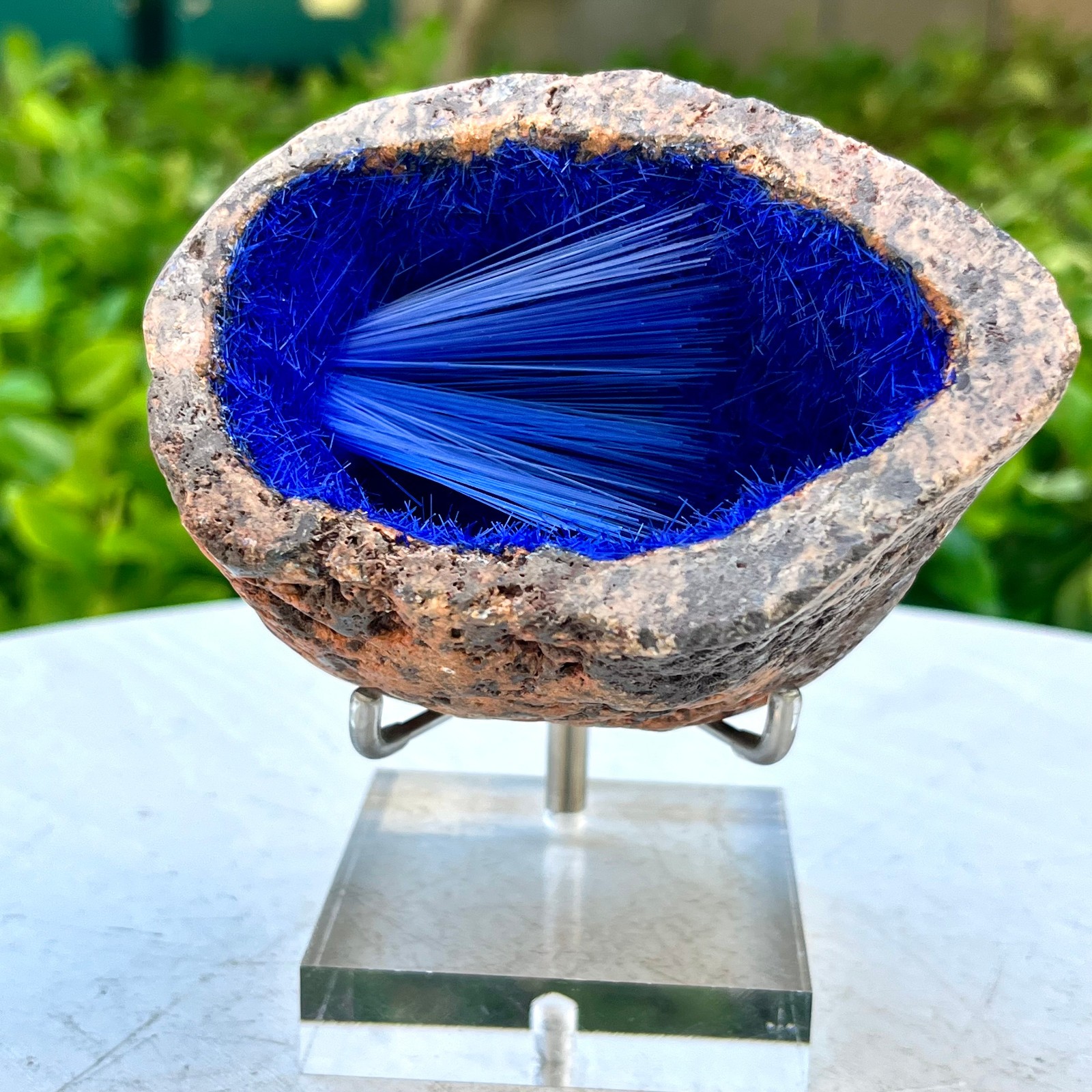 451G Blue Natural Goethite Crystal Quartz Energy Ore Healing Mineral Specimen