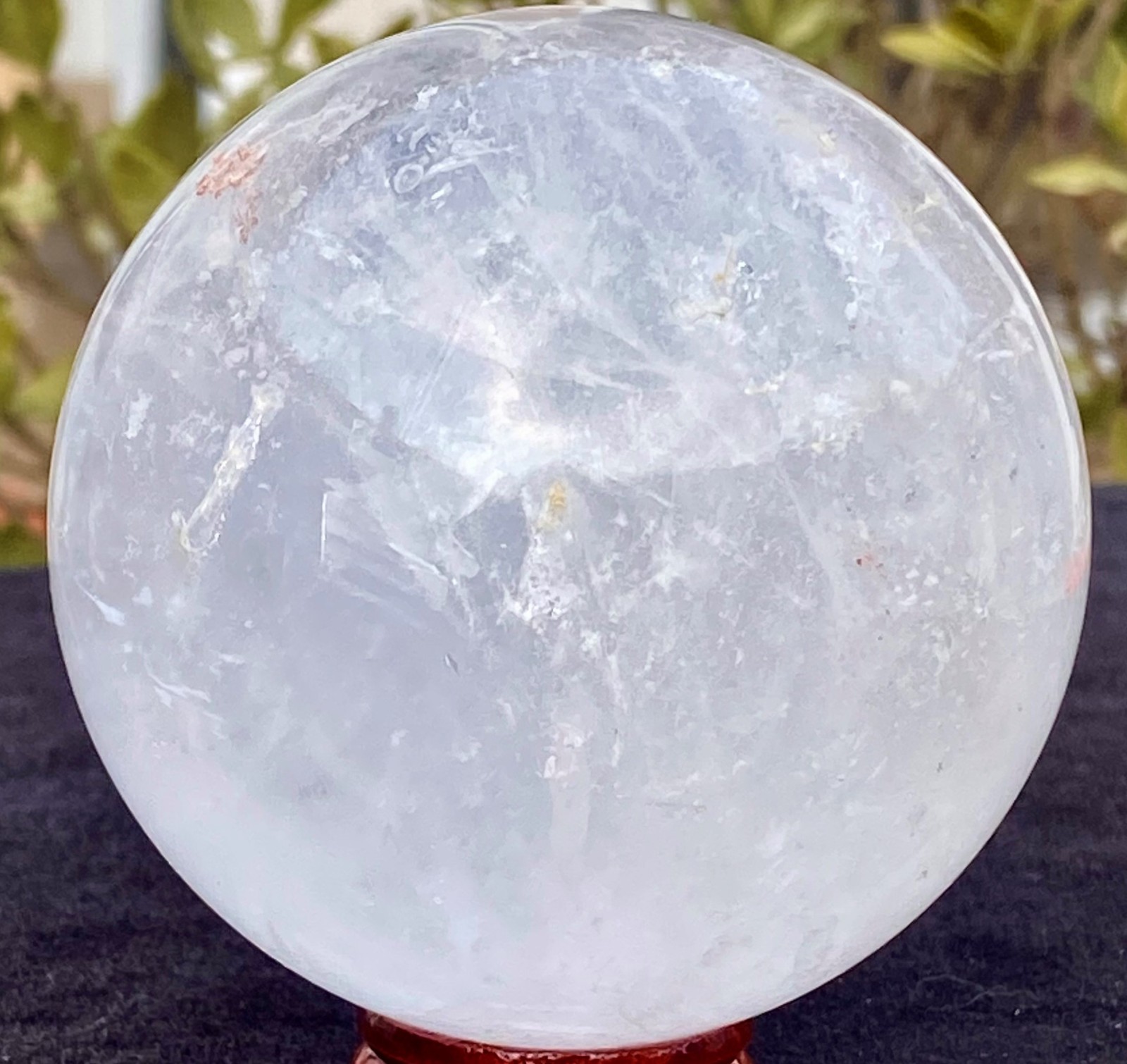 1.15LB Natural white crystal transparent quartz crystal ball repair