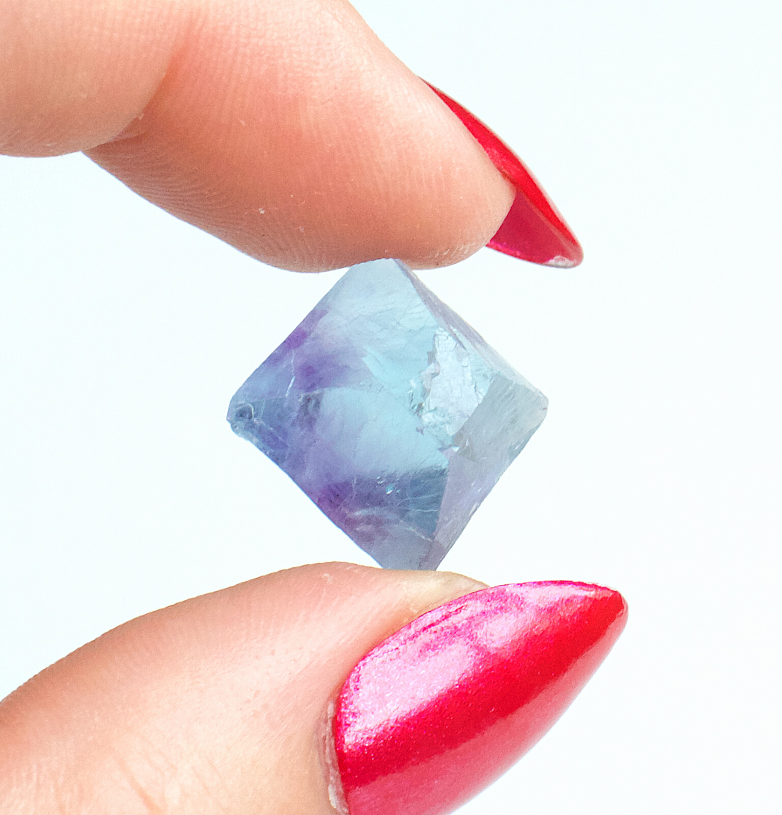 Fluorite Octahedron Gemmy Blue & Purple Color Cave In Rock, Illinois 2.0 Cms
