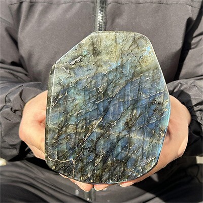 1.56kg Natural Labradorite Quartz Crystal Spectrolite Mineral Reiki healing