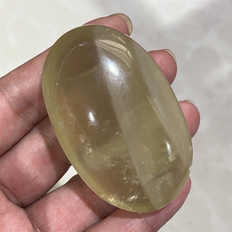 TOP Wholesale Natural Citrine Quartz Palm Stone Quartz Crystal Reiki Healing 1PC