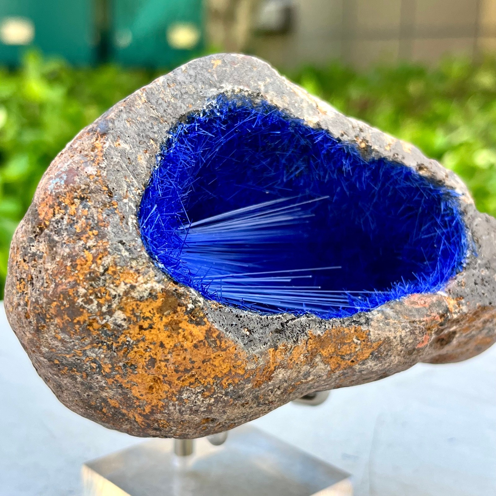 1.67LB Blue Natural Goethite Crystal Quartz Energy Ore Healing Mineral Specimen