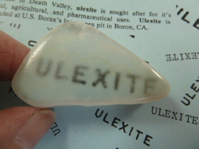 (r33-97) 1-5/8″ Ulexite gemstone Mineral TV rock mine mined rocks Boron CA USA