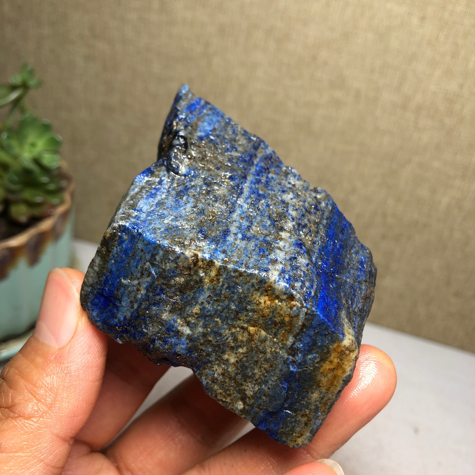 Natural Rough Lapis Lazuli original Crystal uncut Gemstone Mineral 151g A4427