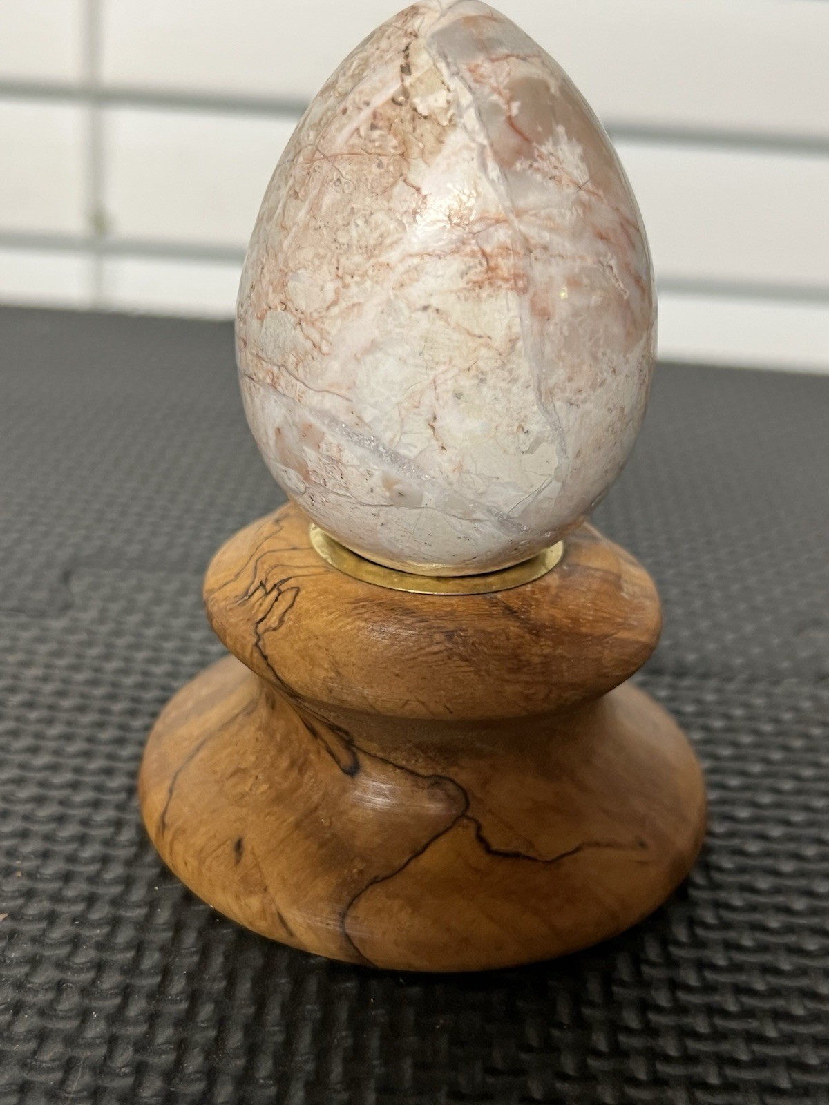 Polished Marble Stone Egg. 2 1/2 in High, 1 1/2in Wide. Preowned.