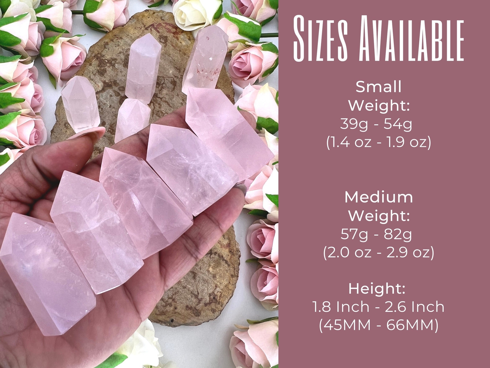 Rose quartz tower – rose quartz generator – rose quartz crystal tower –