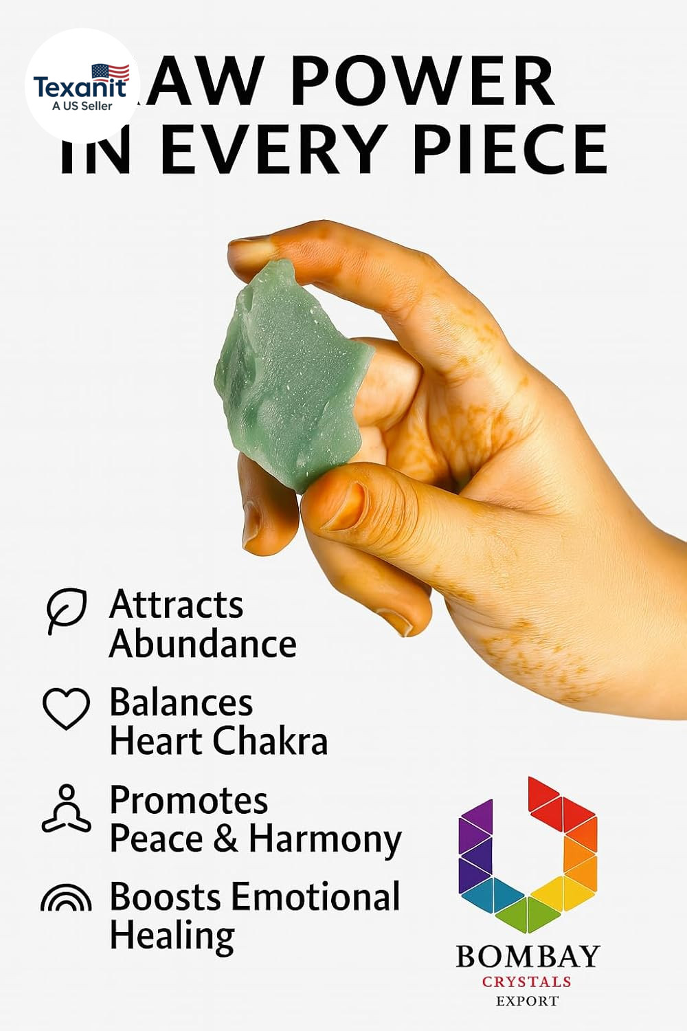 Green Jade Raw Crystals – Large 1.25-2.0” Natural Healing Stones for Luck, Prosp