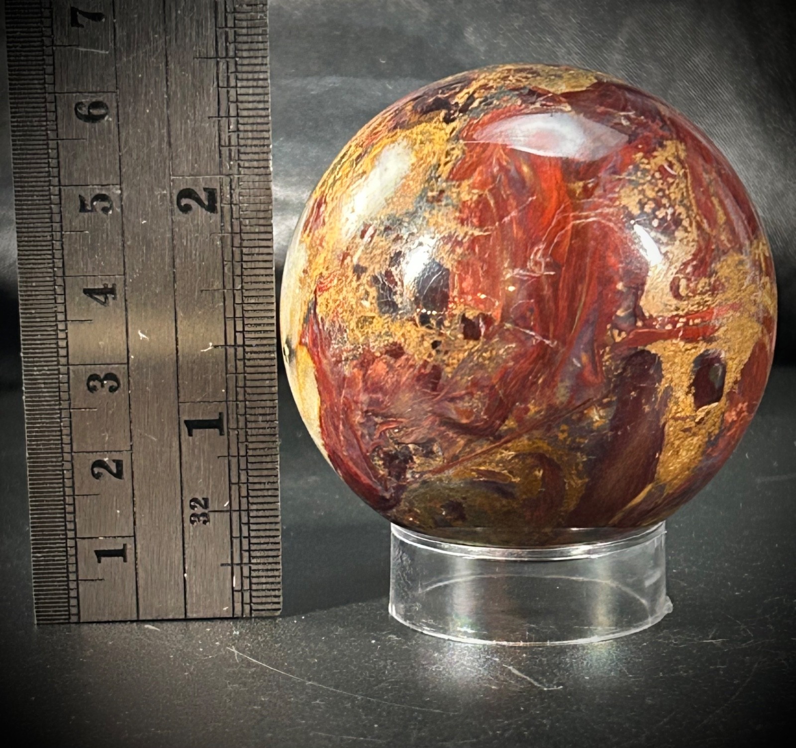 2.2″ Pietersite Sphere With Acrylic Stand 8.4oz (241 grams)