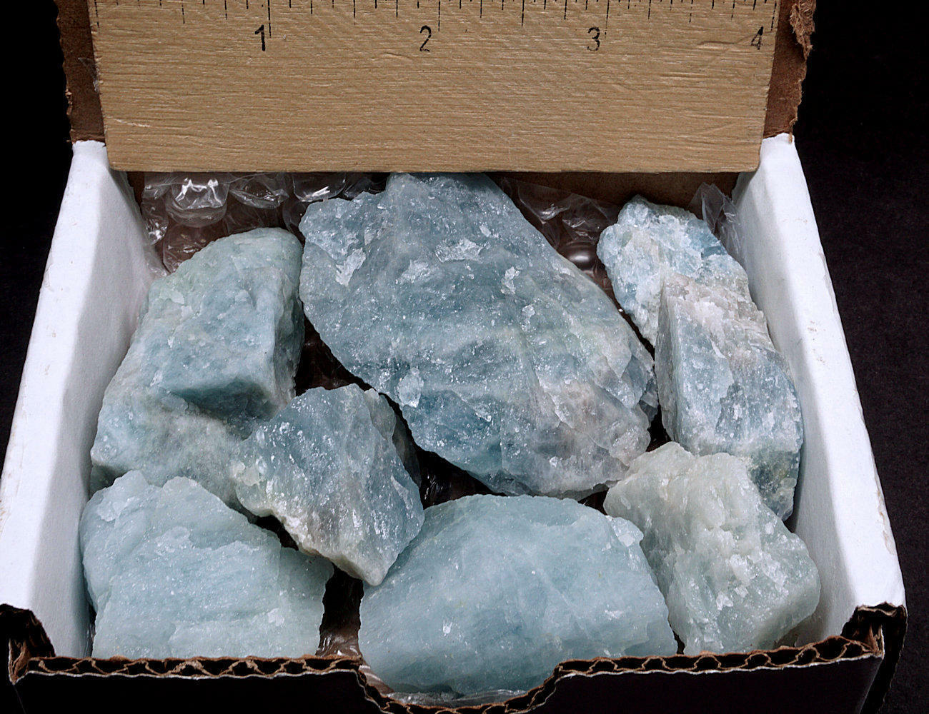 Aquamarine 1/2 Lb Box Natural Sky Blue Crystals 1st Quality Gemstone Specimens