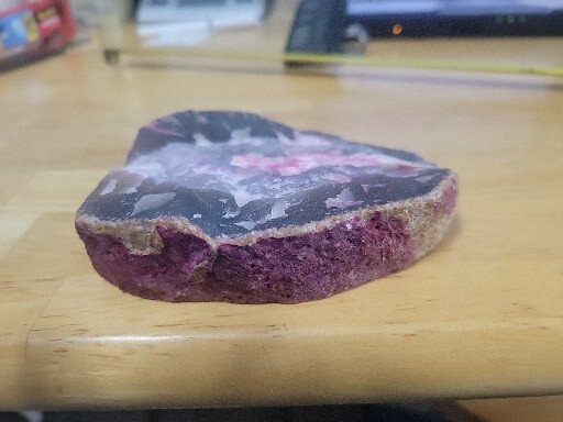 Cut Polished Dyed Pink Agate Geode