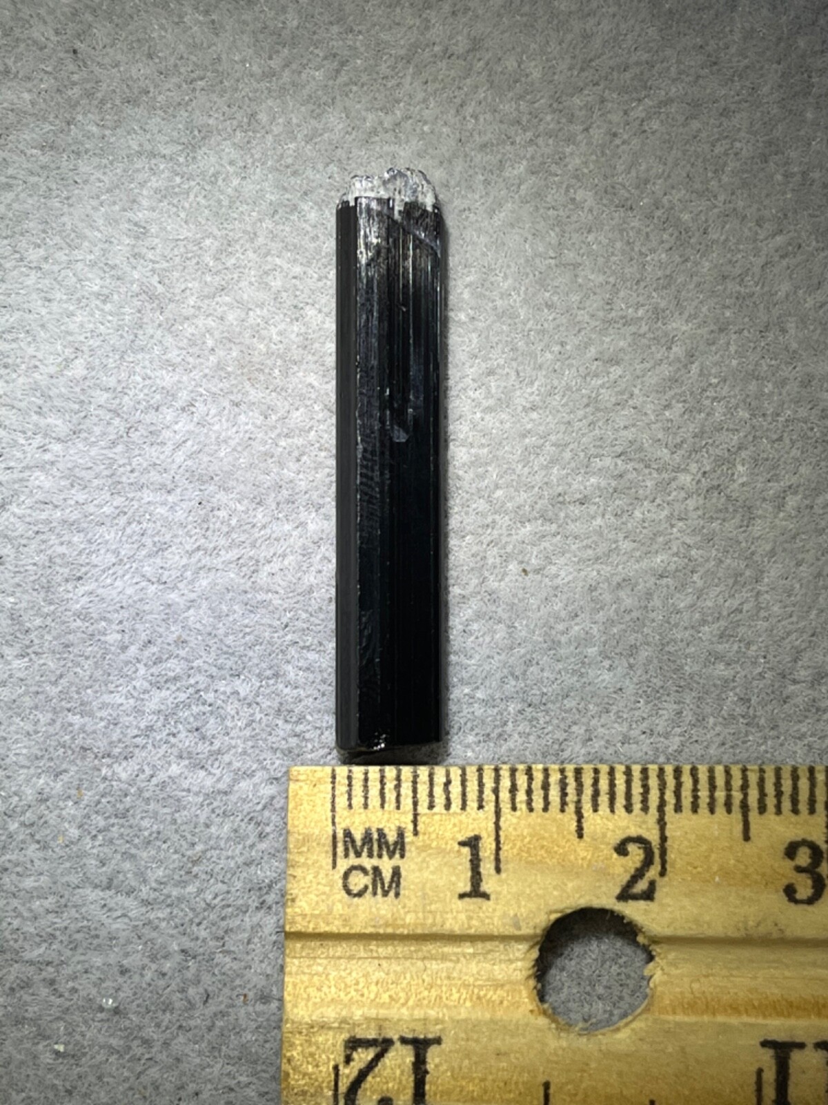 Blue Indicolite Tourmaline terminated 36 mm tower Facet 11.15 ct Top Grade Tower