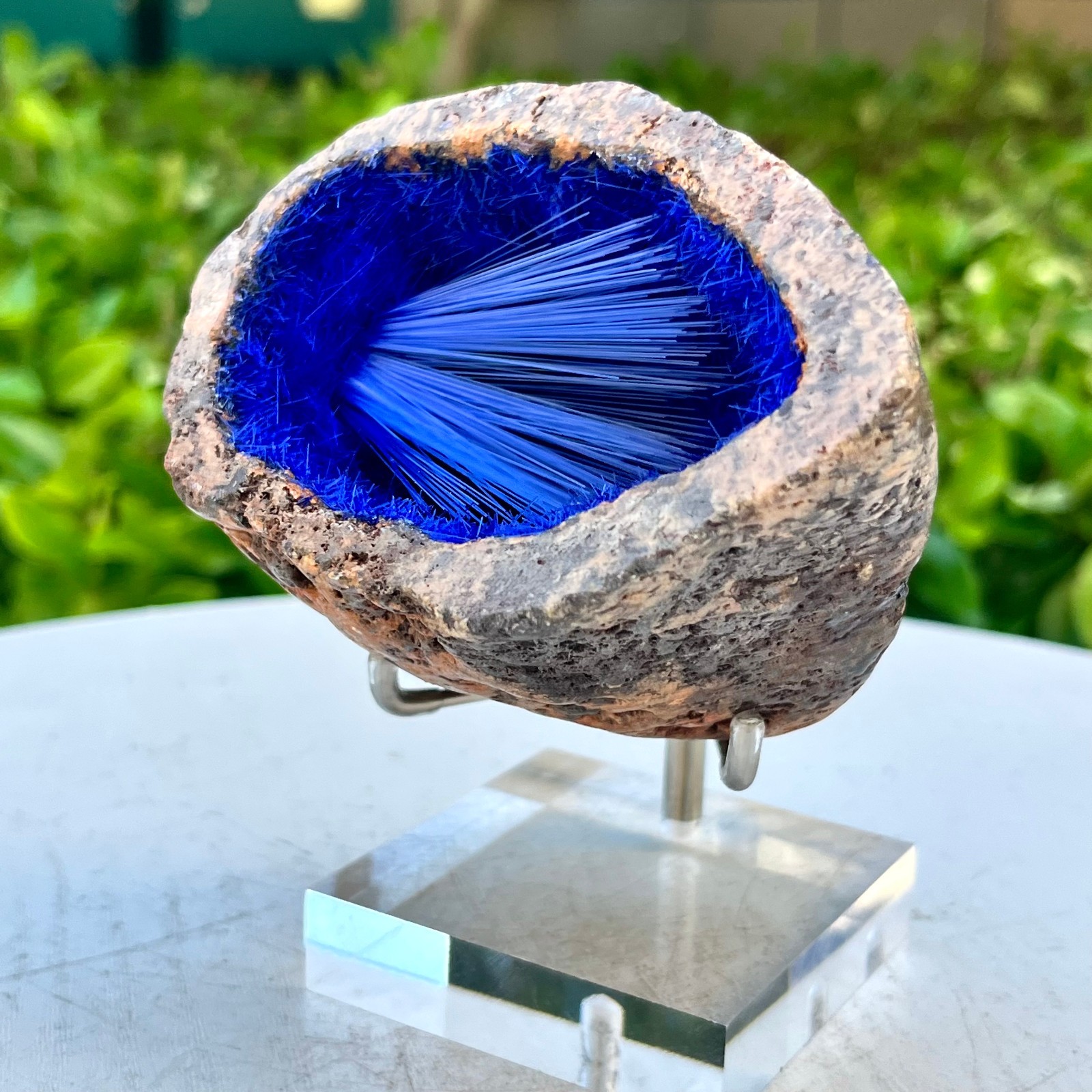 451G Blue Natural Goethite Crystal Quartz Energy Ore Healing Mineral Specimen