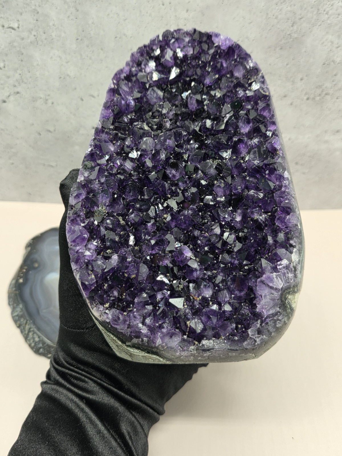 Uruguay Amethyst Geode Dark Purple Crystal Cluster Agate Slab Mine Direct 5LB +