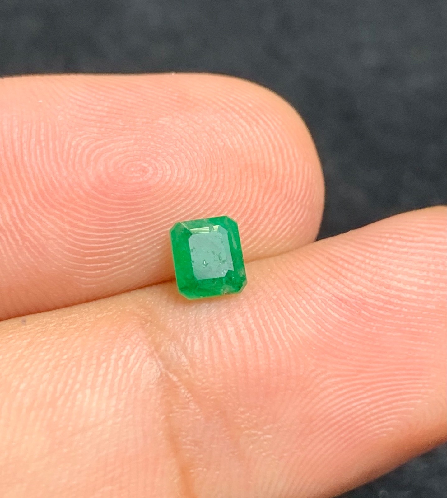 0.60 Ct Natural Faceted Emerald Loose Gemstone from Pakistan.