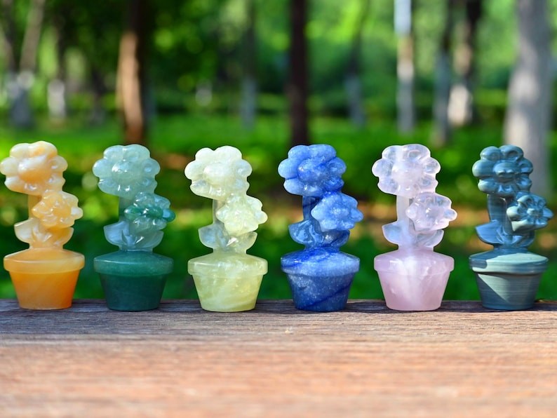 3.5″ Natural quartz crystal sunflower hand carved Crystal Heal decor Gift 1pc