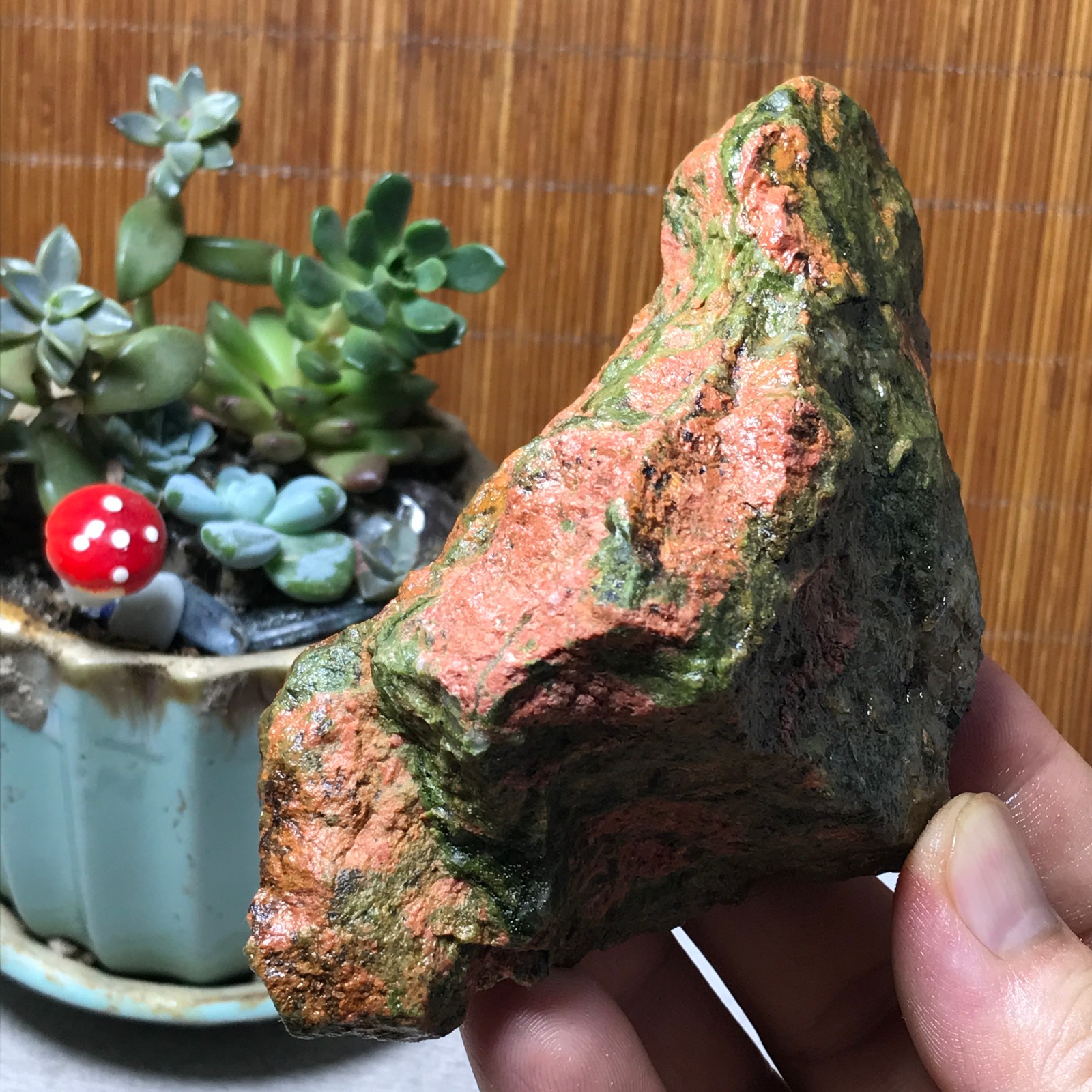 228g Natural Unakite Crystal gemstone Rough Mineral Specimen healing A6354