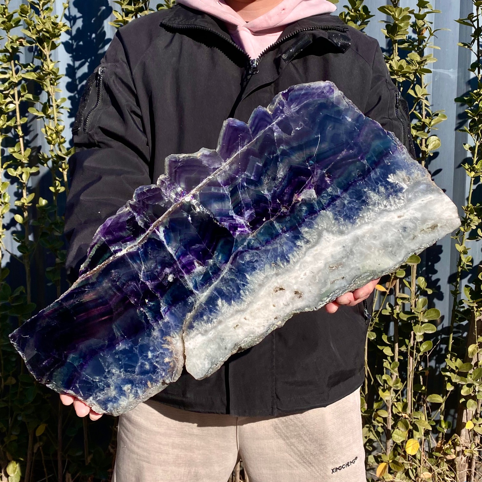 11.46LB Natural beautiful Rainbow Fluorite Crystal flake original stone specimen