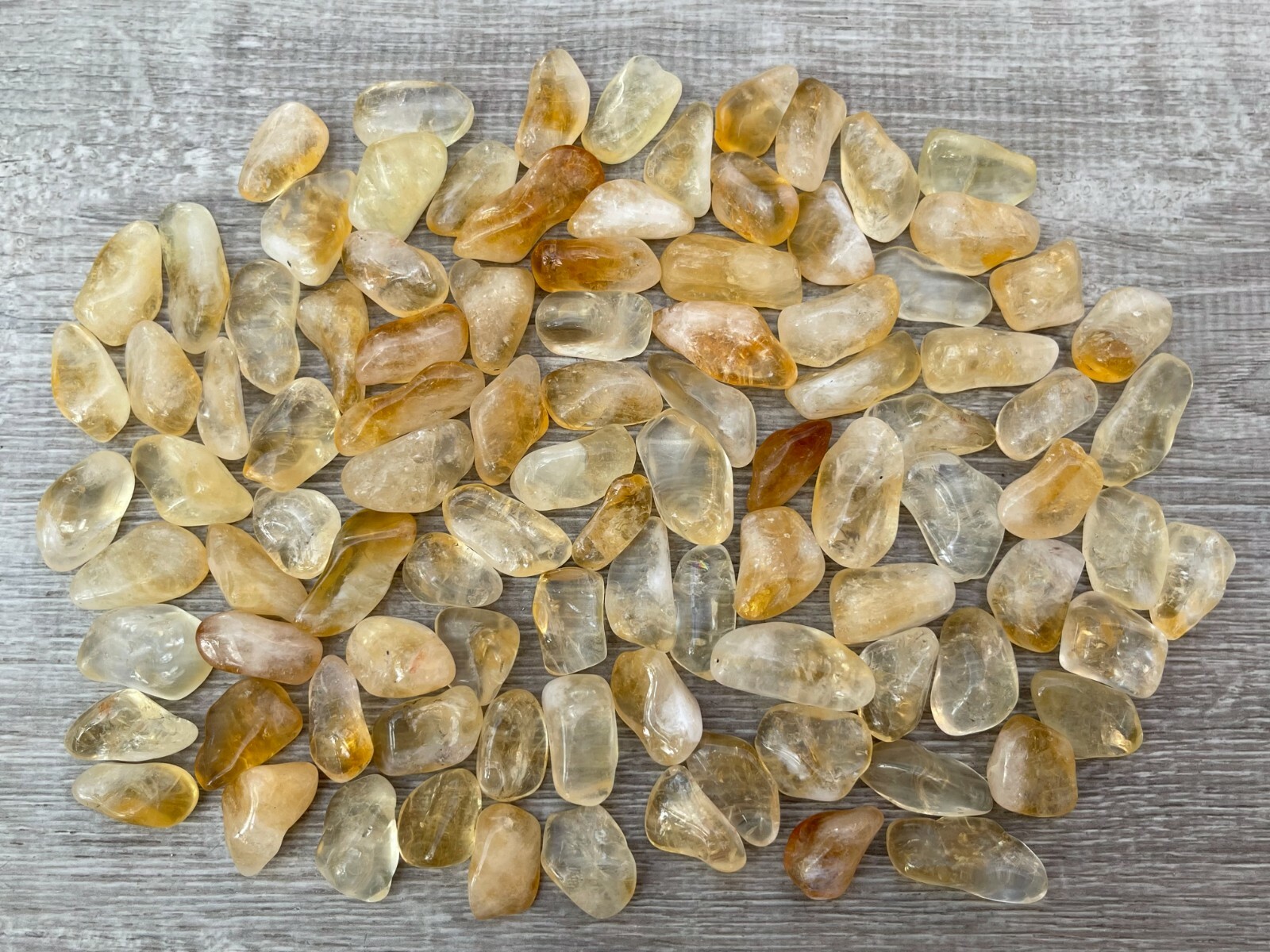 Grade A++ Citrine Tumbled Stone, 0.7″-0.85″ Tumbled Heated Citrine,Pick How Many