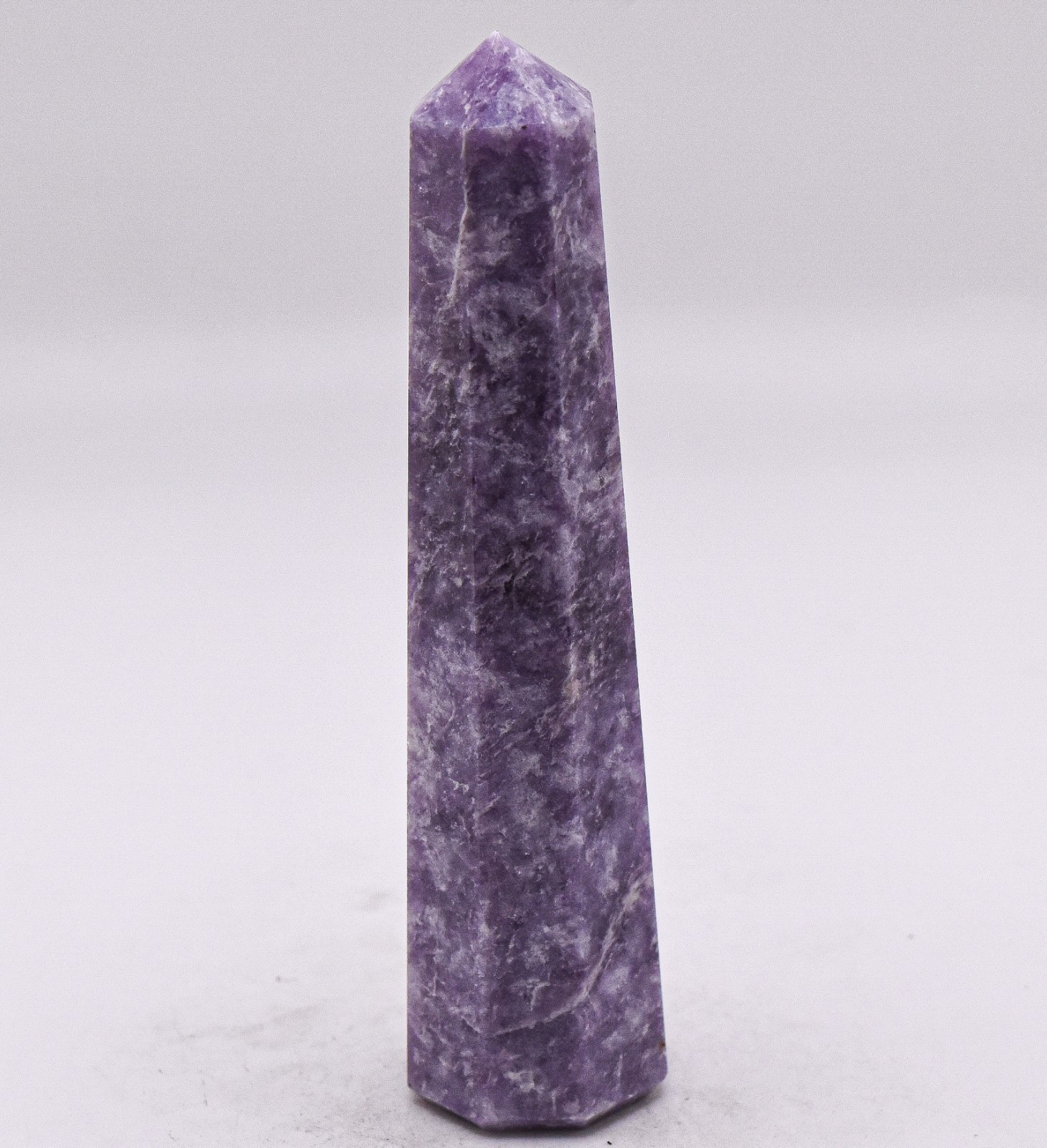 4.5″ Purple Lilac Lepidolite Obelisk Polished Natural Gemstone Mineral – Brazil