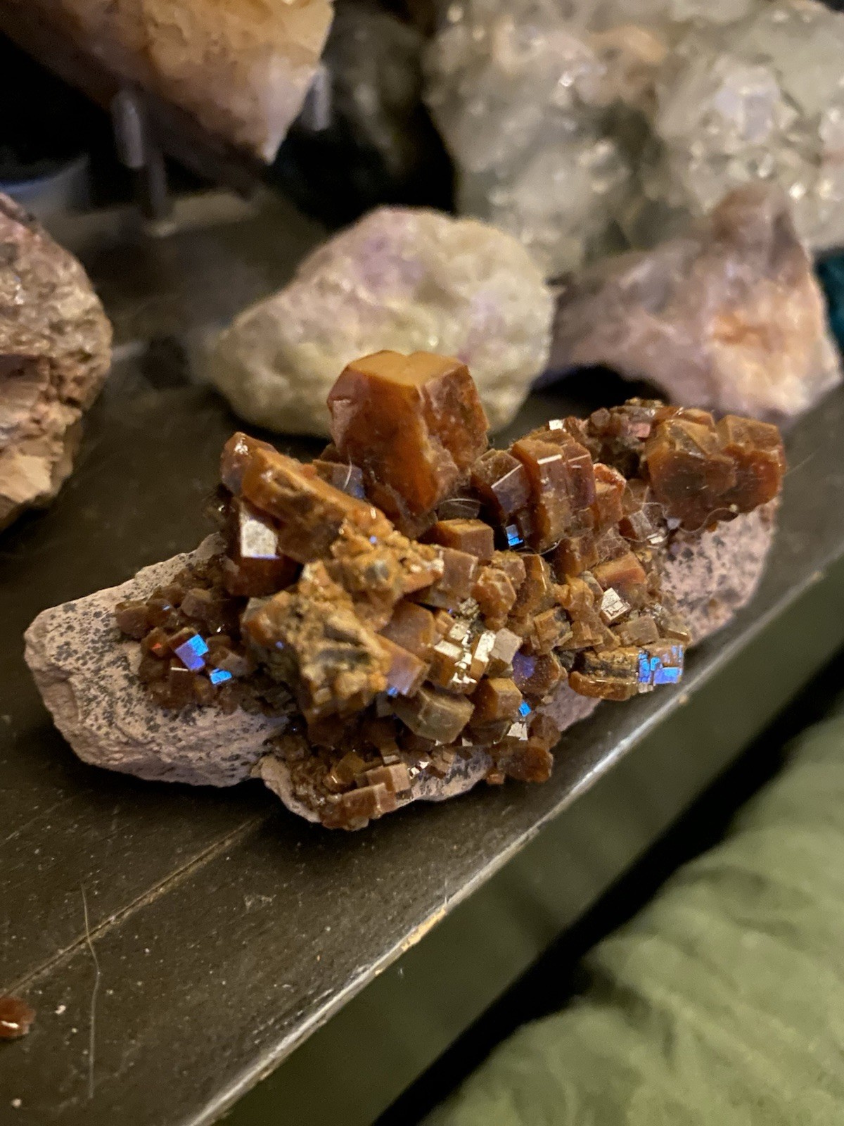 Vanadinite Cluster From Morocco. 3.53 oz/.22 Lb/100 G. 3 Inches Long. Rare