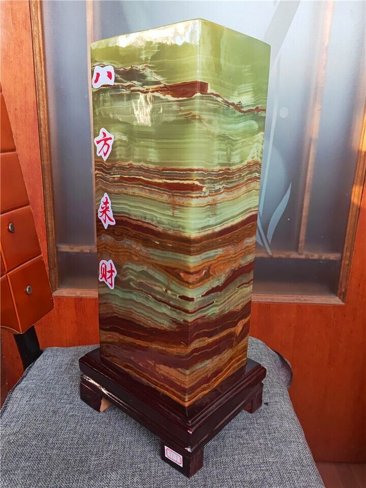 43 lb Natural Green Jade Cube Specimen Healing Afghanistan #C2
