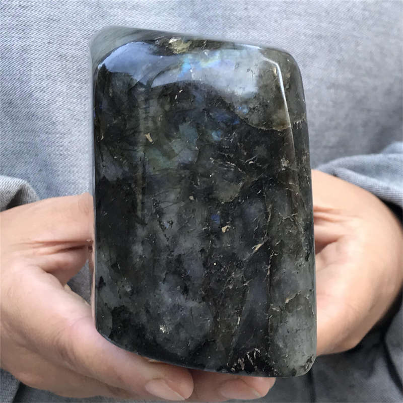 980g Natural Labradorite Quartz Crystal Spectrolite Mineral Reiki healing
