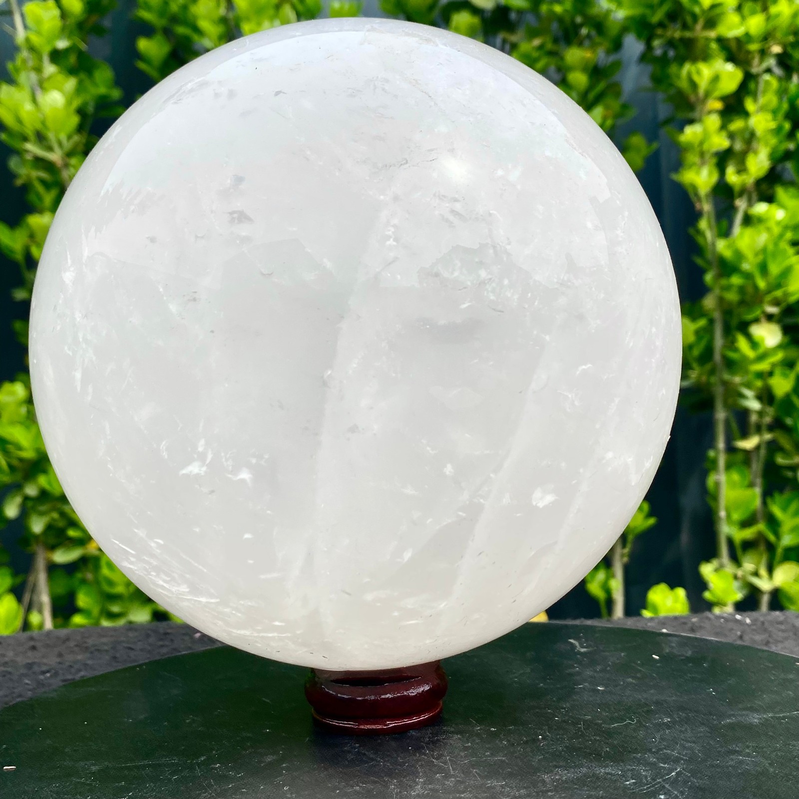 14.1LB Natura white crystal quartz crystal ball Reiki repair