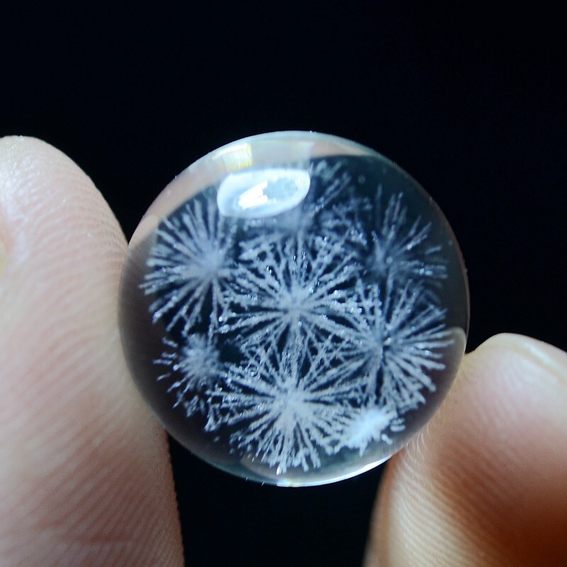 14mm New Find Rare NATURAL PRETTY Fireworks phantom QUARTZ CRYSTAL Sphere BALL
