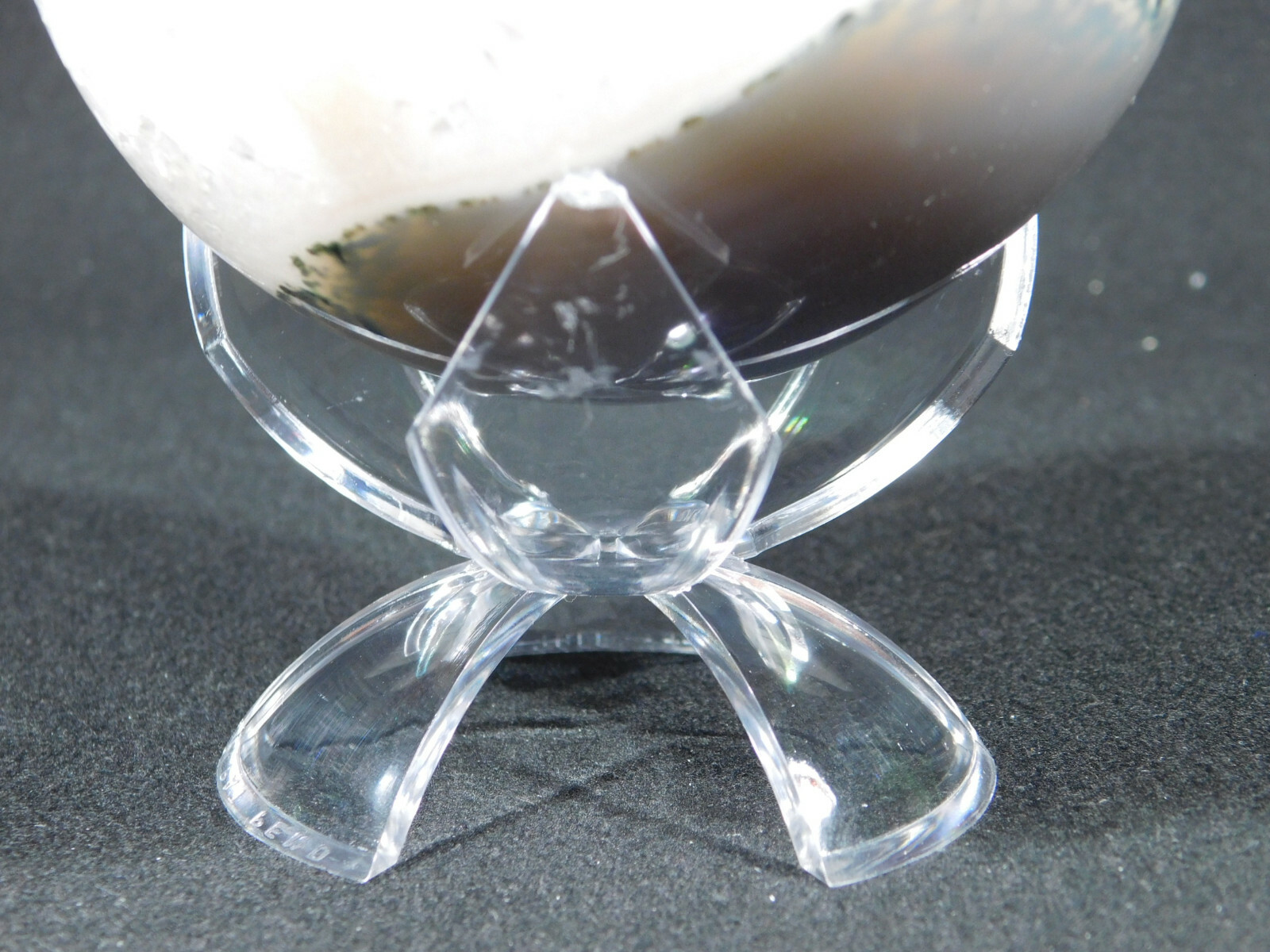 Display Stand TULIP Design Three Prong Medium Size Clear Lucite