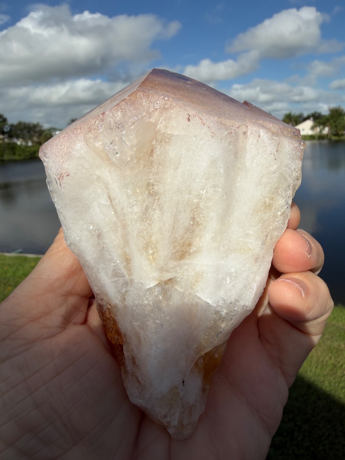 XL Citrine Point – Healing Crystal 5″x 4.5″ for Energy & Wellness 5″