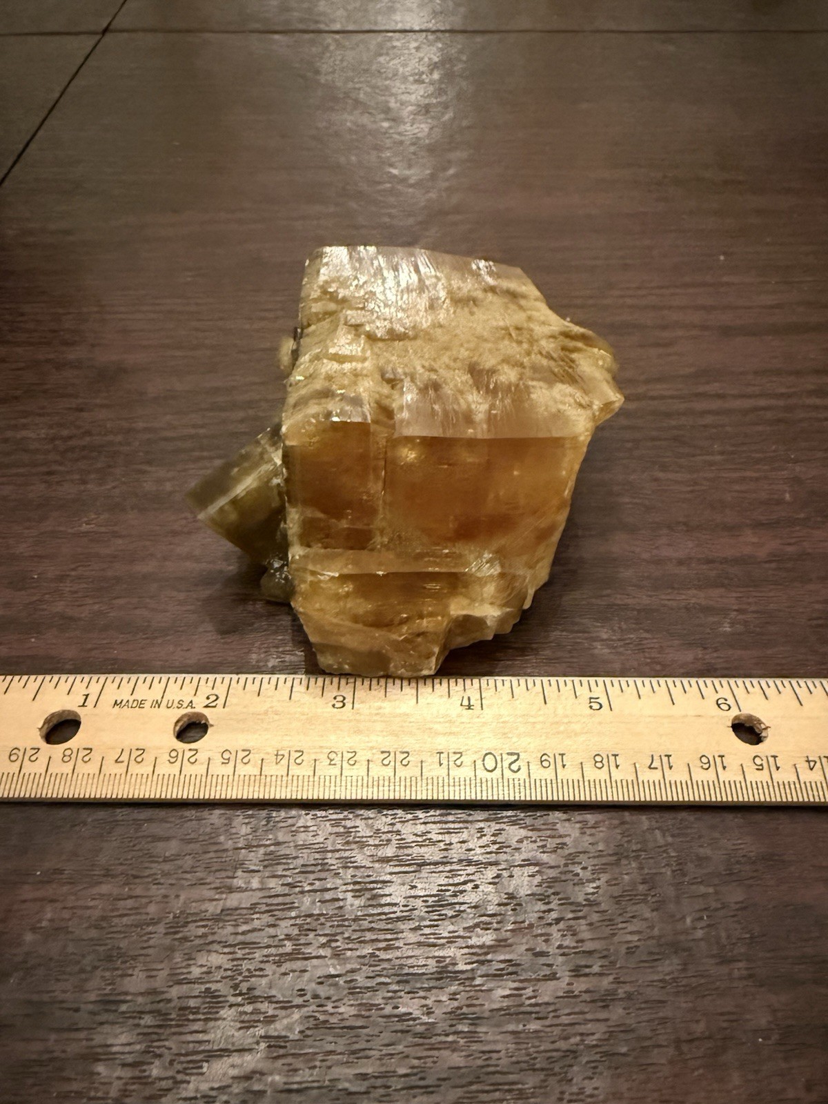 Golden Barite China 2+ Pounds Mineral Specimen With Stand