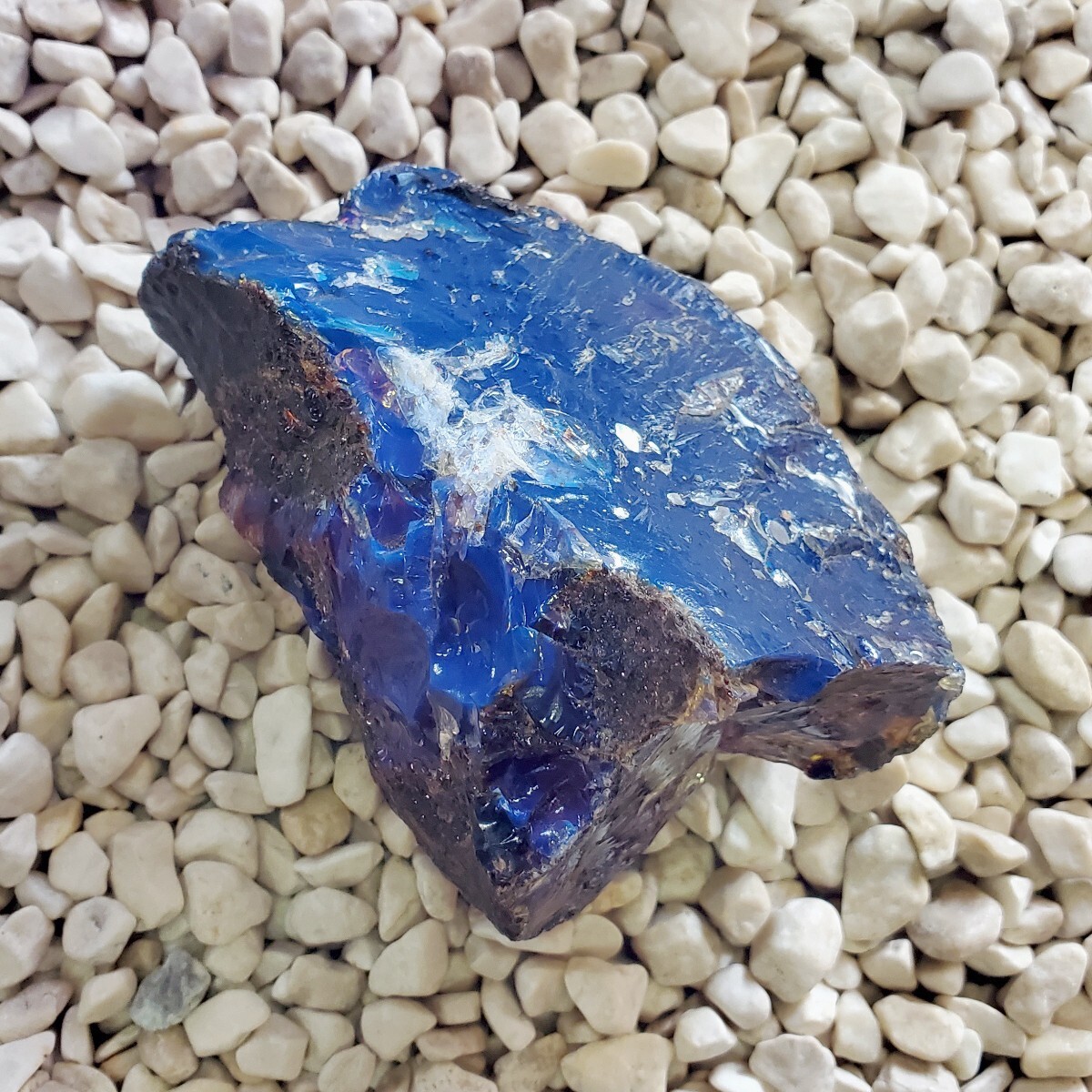 125 Grams Sumatran Blue Amber Rough #164