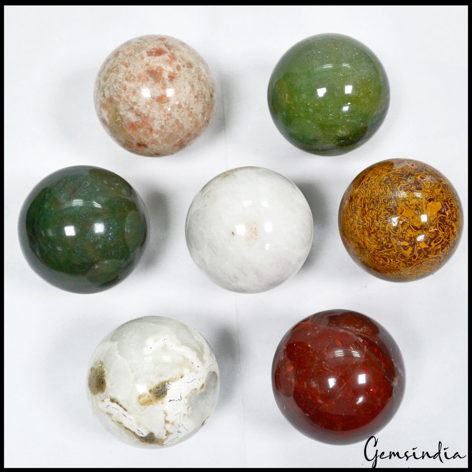 8900 Ct Natural Untreated Multi Gems Healing Crystal Mineral Sphere Gems W Stand