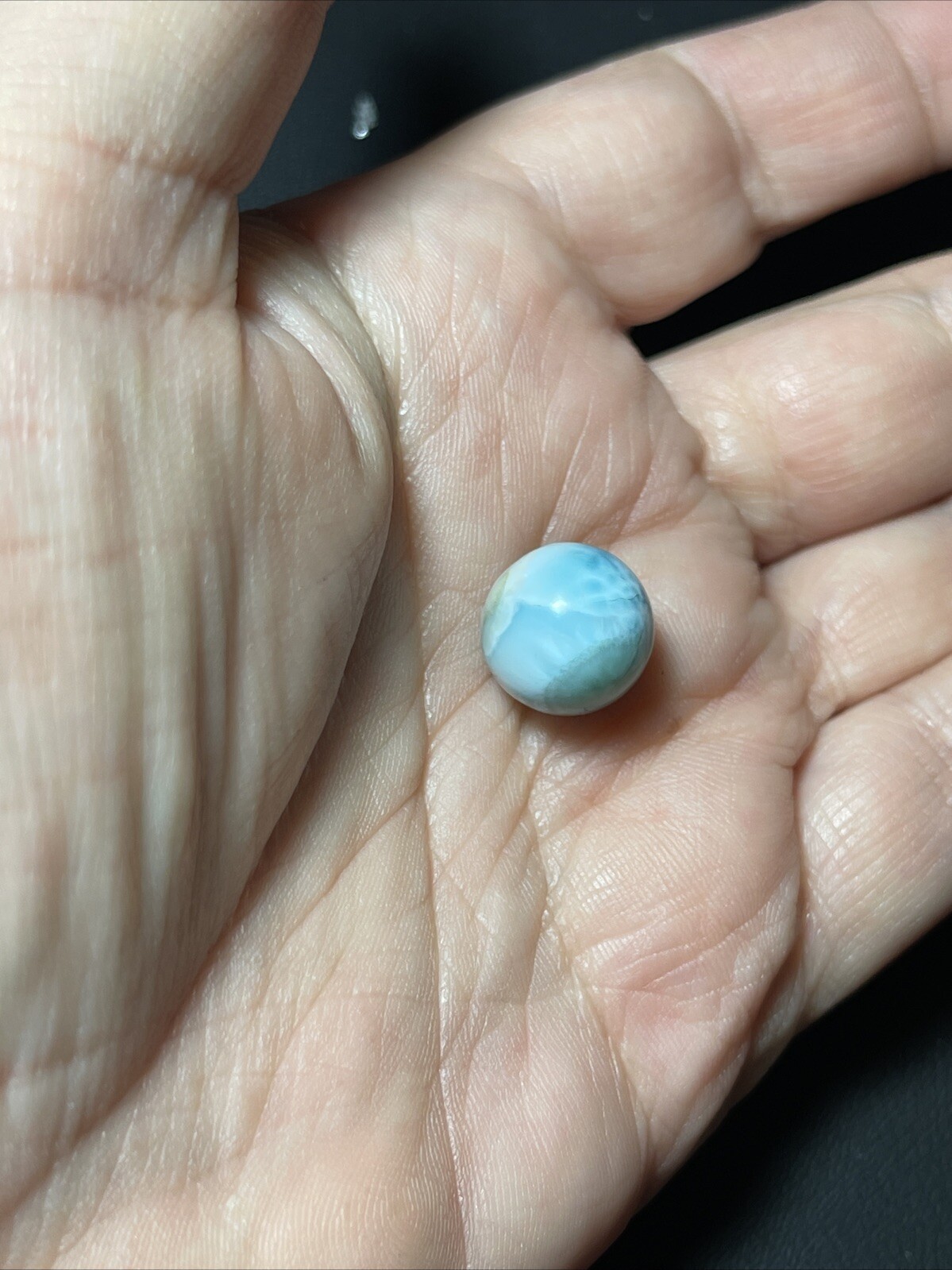 Larimar Mini Sphere Ball Orb Marble 12mm