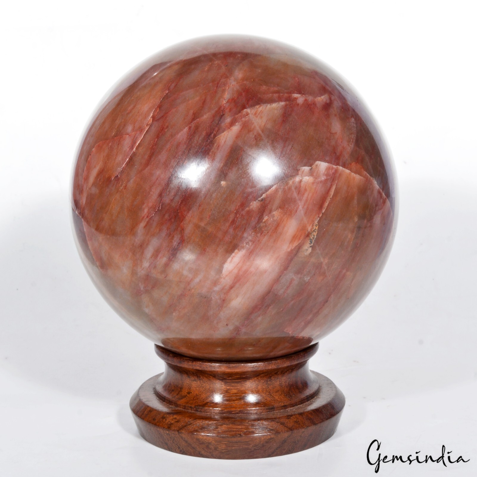 2 Kilo Red Jasper Sphere – Large Crystal Ball for Healing & Energy Decor 4.4 in